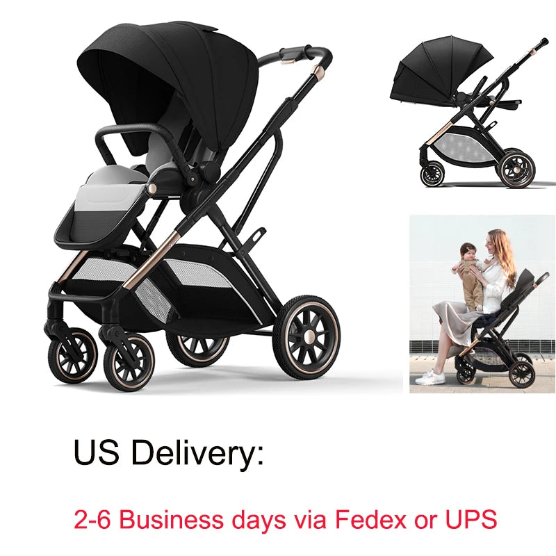 2024 High View Portable Baby Stroller Ergonomic Bassinet