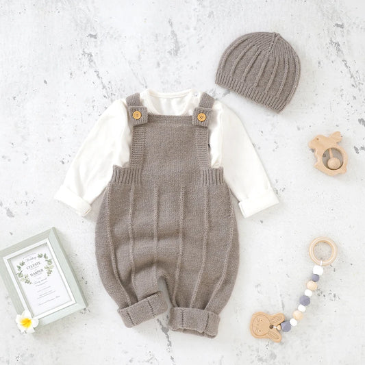 Knitted Baby Romper Set