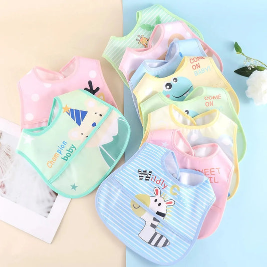 5 pcs Cartoon Waterproof Baby Bibs