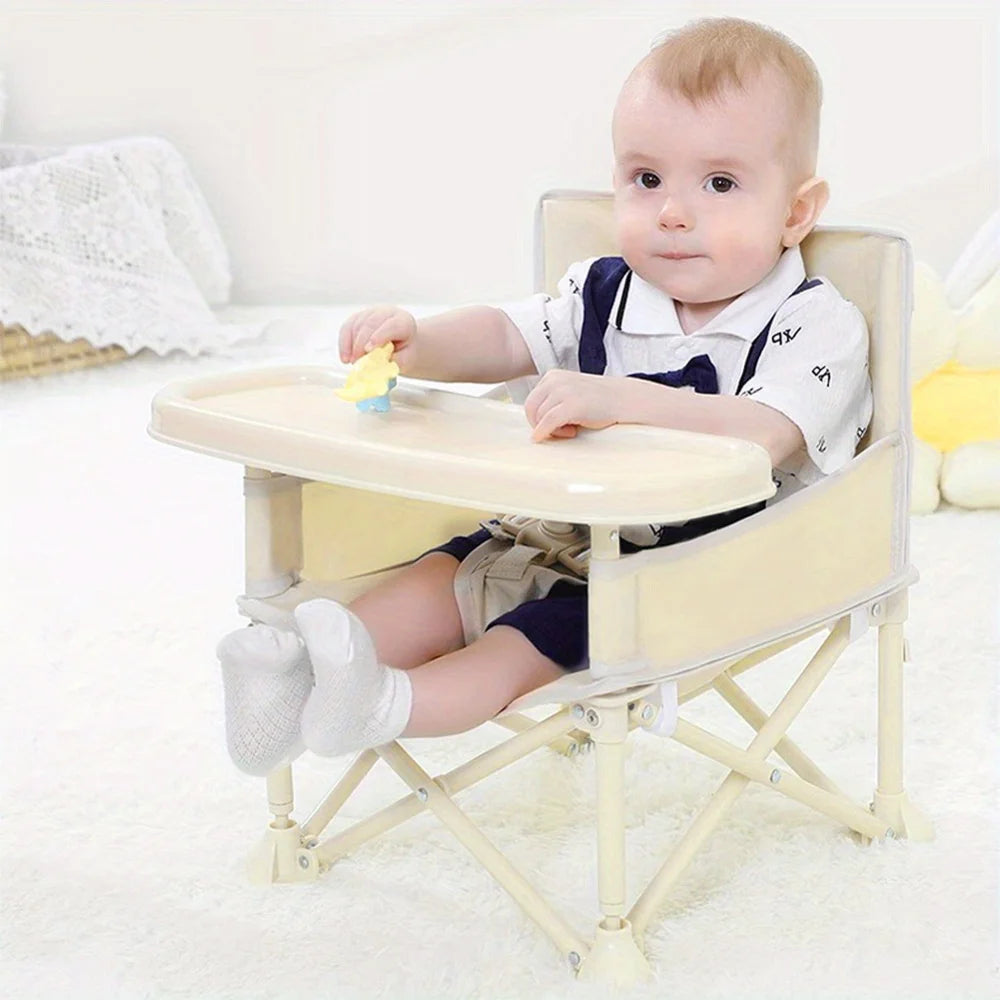 Adjustable High Chair with Footrest & Detachable Cushion – Stylish & Durable