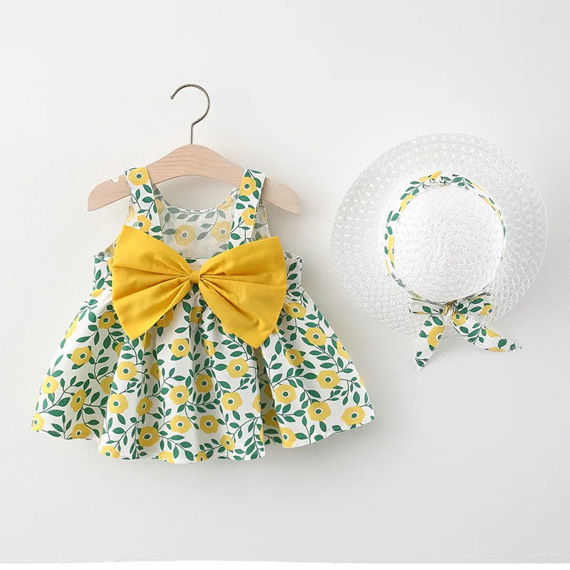 Toddler Summer Bow Dress Set