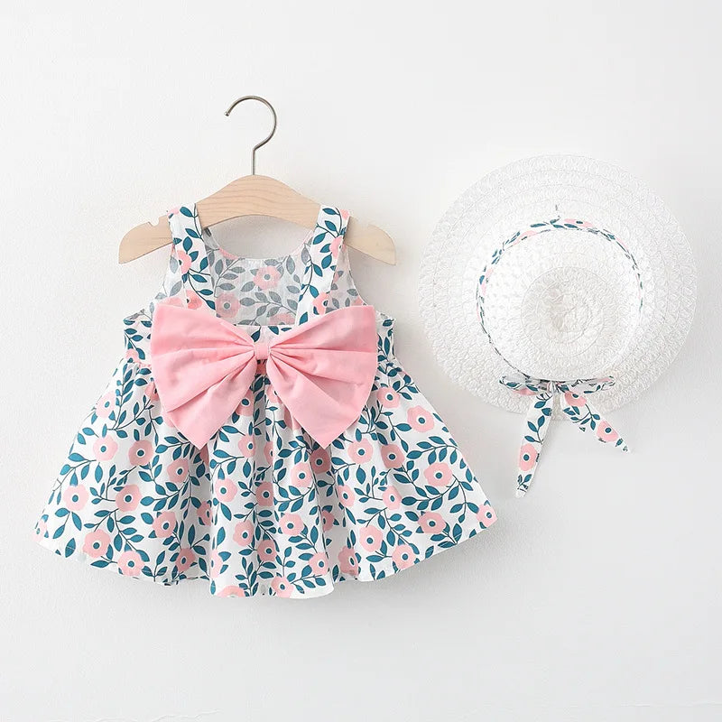 Toddler Summer Bow Dress Set