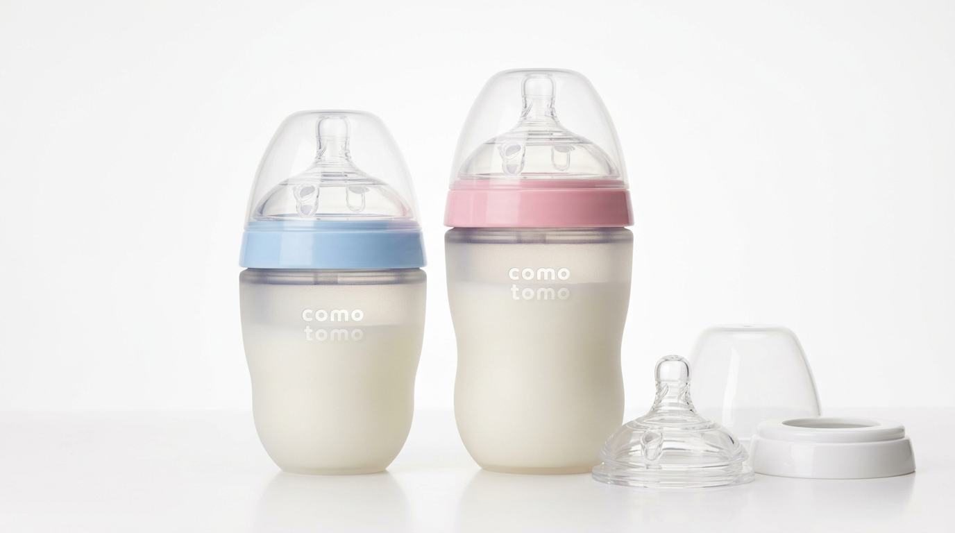 Comotomo 自然感覺奶瓶 - 矽膠擬真設計